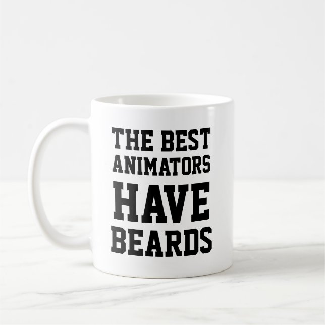 Taza De Café Los mejores animadores tienen barba (Izquierda)
