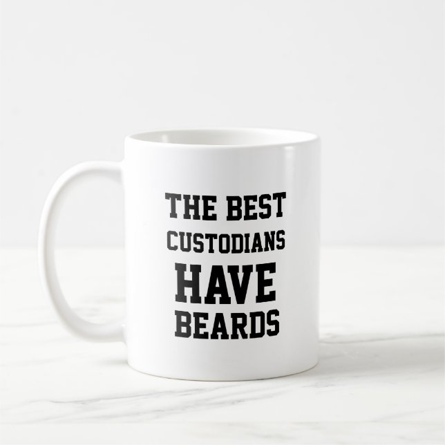 Taza De Café Los Mejores Custodios Tienen Barba (Izquierda)