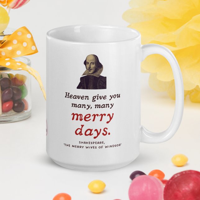 Taza De Café Los mejores deseos de Shakespeare de literatura in (Savor the timeless elegance of Shakespeare with our classic quote mug – fun for birthdays!)