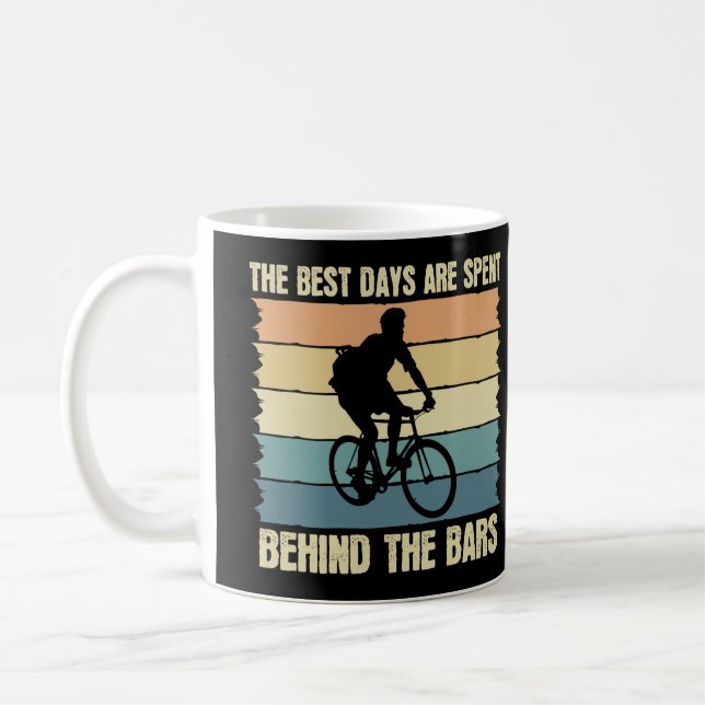 Taza De Café Los mejores días tras las rejas Graciosos Regalos  (Izquierda)
