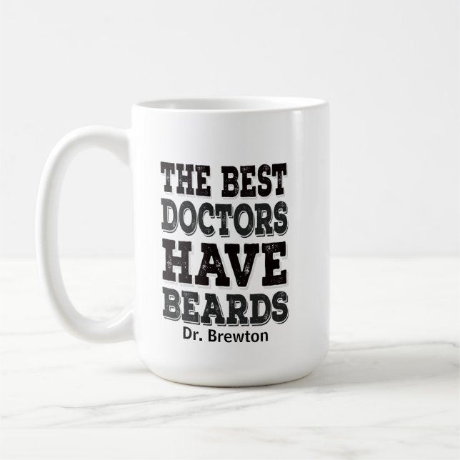Taza De Café Los mejores Médicas personalizados divertidos tien (Izquierda)