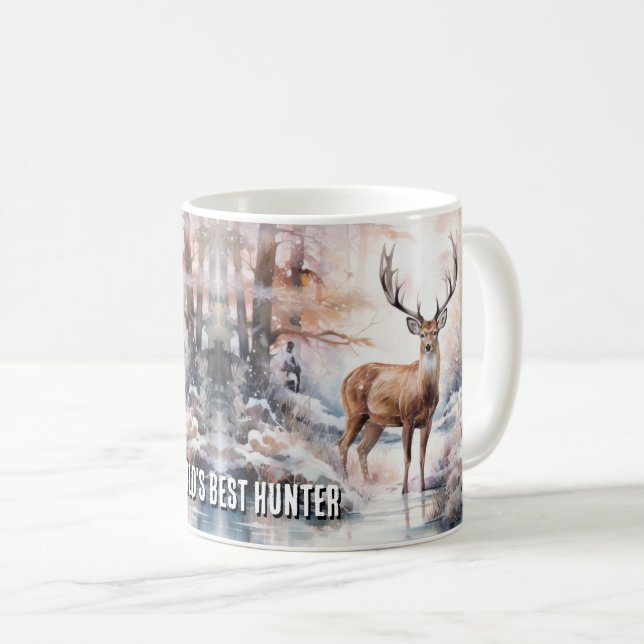 Taza De Café Los mejores Navidades de cazadores de venados del  (Anverso derecho)