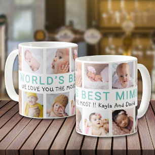 Taza De Café Los mejores nietos de Mimi Collage de 12 fotos