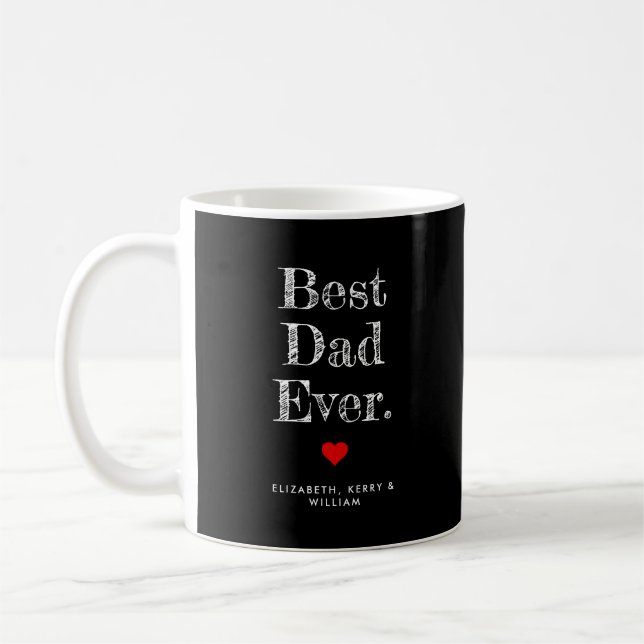 Taza De Café Los mejores nombres personalizados de papá (Izquierda)