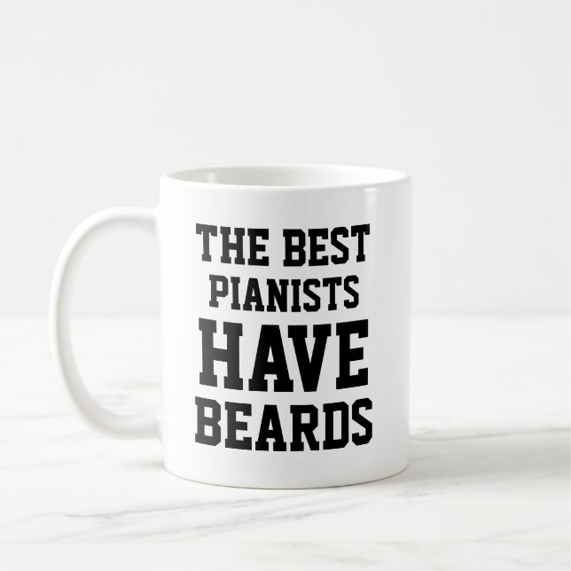Taza De Café Los mejores pianistas tienen barbas (Izquierda)