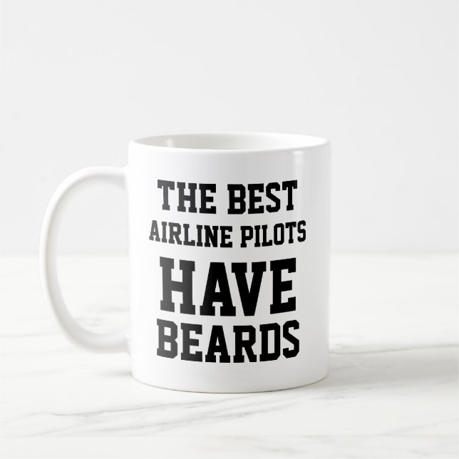 Taza De Café Los mejores pilotos de aerolíneas tienen barba (Izquierda)
