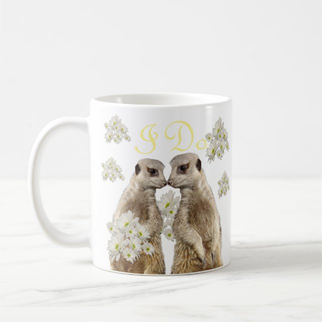Taza De Café Los Merkats Enamorados, (Izquierda)
