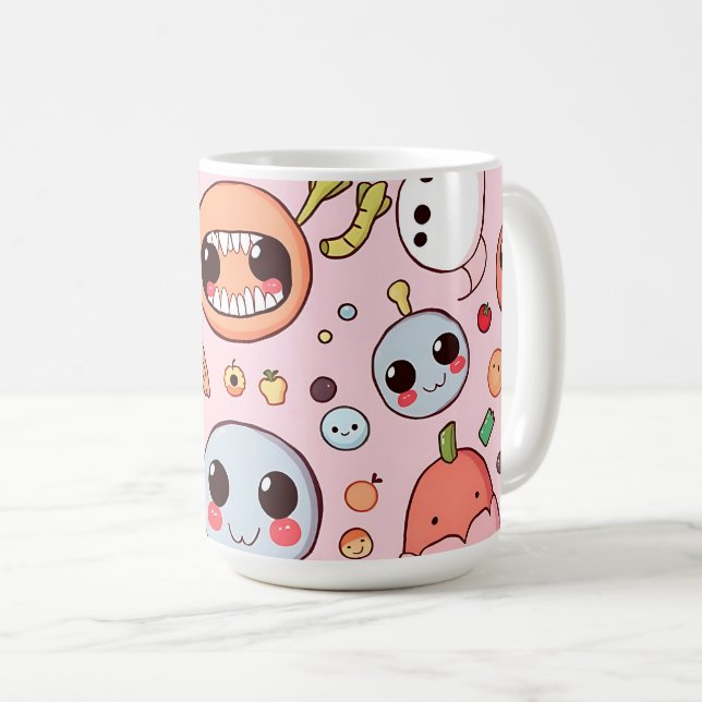 Taza De Café Los monstruosos monstruos de la cocina se enfrenta (Anverso derecho)