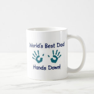 Taza De Café Los mundos el mejor papá, manos abajo asaltan