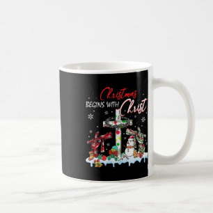 Taza De Café Los navidades comienzan con Cristo Nieto Rel crist