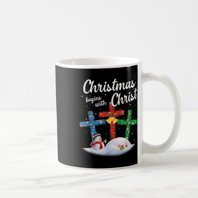Taza De Café Los navidades comienzan con el Cristo de los hombr (Derecha)