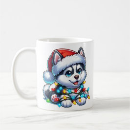 Taza De Café Los Navidades de Cute Husky Mug