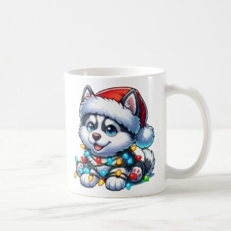 Taza De Café Los Navidades de Cute Husky Mug