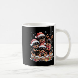 Taza De Café Los Navidades de Cute Rottweiler cachorran a los a