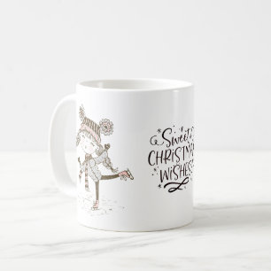 Taza De Café Los Navidades dulces quieren patinar sobre hielo