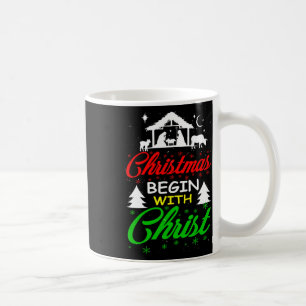 Taza De Café Los navidades empiezan con Cristo