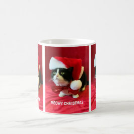 Taza De Café Los Navidades Meowy se meten con el dedo en la taz