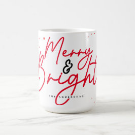 Taza De Café Los Navidades merry y brillantes Rojo