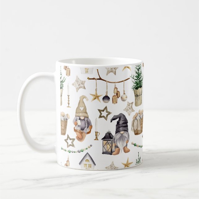 Taza De Café Los Navidades Se Gnomes Con Decoraciones Coffee Mu (Izquierda)