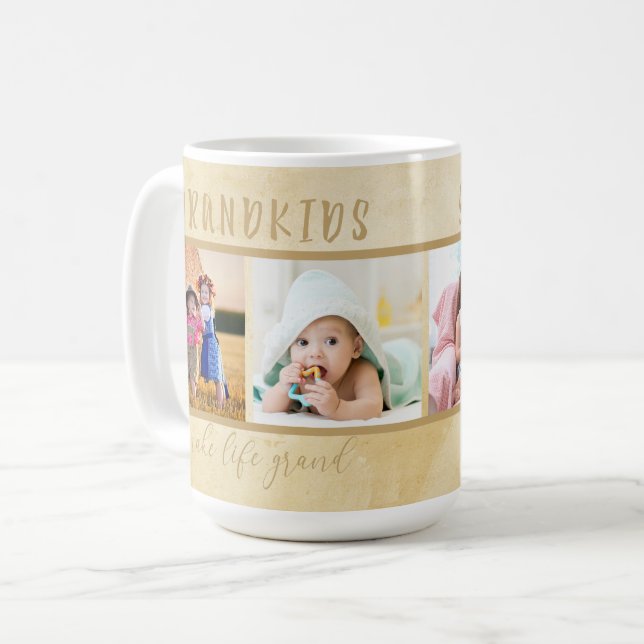 Taza De Café Los nietos hacen grandes fotos de la vida para los (Anverso izquierdo)