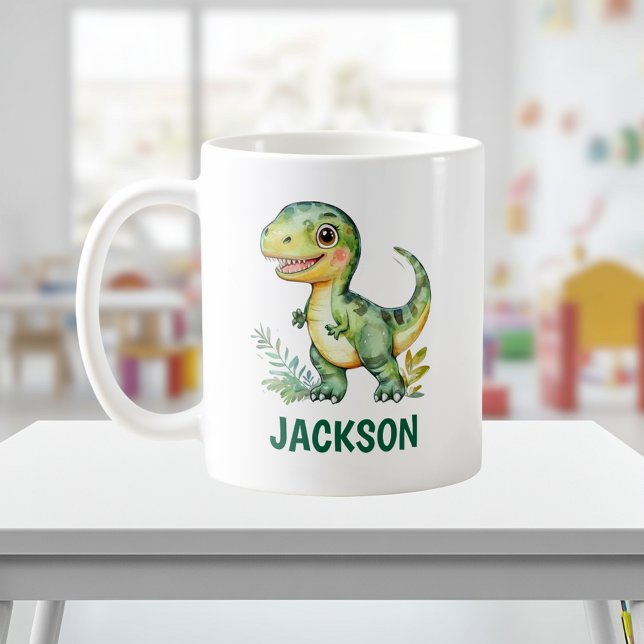 Taza De Café Los niños adoran la música de dinosaurios personal (Subido por el creador)