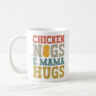 Taza De Café Los nugs de pollo y mamá abrazan a los niños nugge