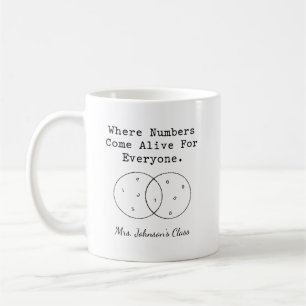 Taza De Café Los Números Cobran Vida Para Todos Diversión Matem