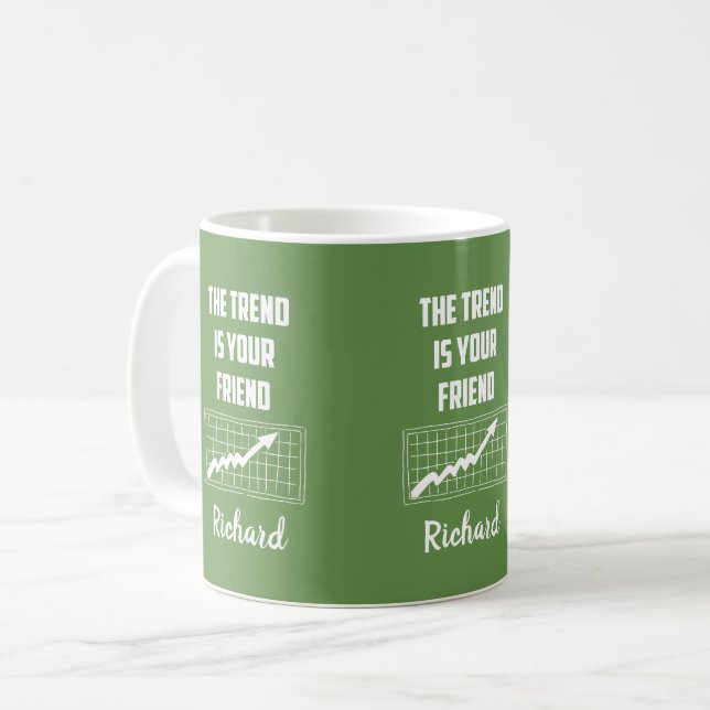 Taza De Café Los operadores del mercado de valores: La tendenci (Anverso izquierdo)