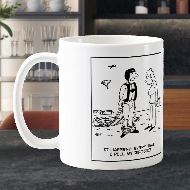 Taza De Café Los pantalones del paracaidista caen. Skydiver (Subido por el creador)