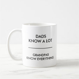 Taza De Café Los papás saben que mucho los abuelos saben todo