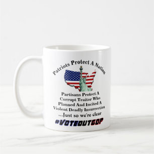 Taza De Café Los Patriotas Protegen A Una Nación Partidarios Pr