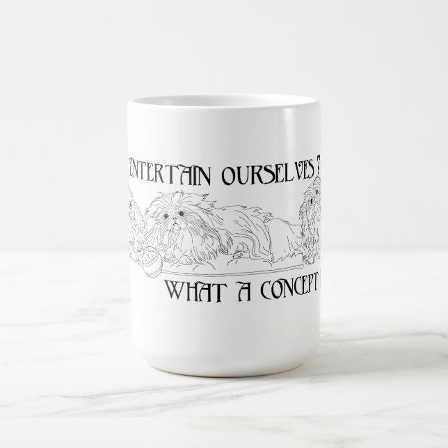 Taza De Café ¿Los Pekingeses Nos Entretienen? ¿Qué? (Centro)