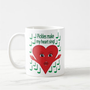 Taza De Café "¡Los pepinillos me hacen cantar el corazón!" Cora