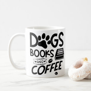 Taza De Café Los perros libros de café citan tipografía diciend
