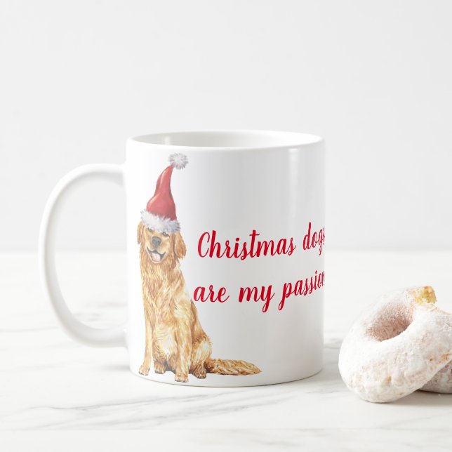 Taza De Café Los Perros navidades Son Mi Cita De Pasión Para Lo (Con donut)