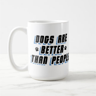 Taza De Café Los Perros Son Mejores [Negro/Azul]
