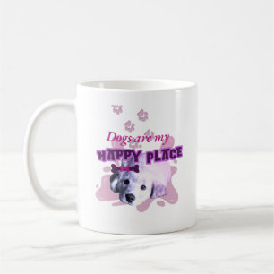 Taza De Café Los perros son mi lugar feliz
