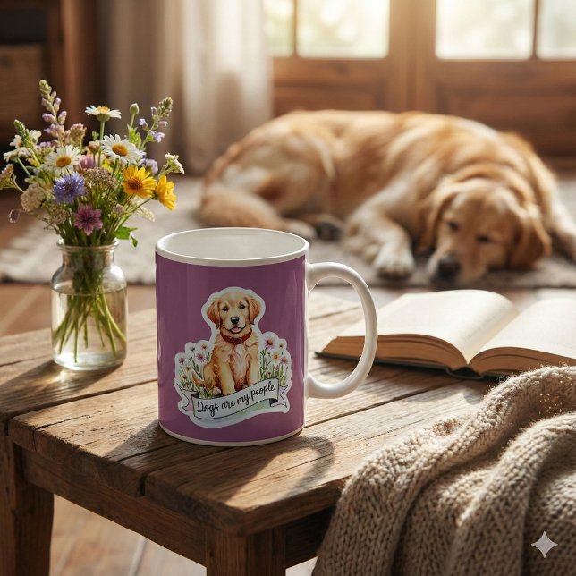 Taza De Café Los perros son mi peluca popular (This adorable, "Dogs are my people" mug would make a great gift for the dog lover in your life! )