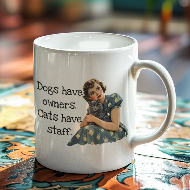 Taza De Café Los perros tienen propietarios Los gatos tienen pe (Subido por el creador)