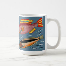 Taza De Café Los pescados grandes comen los pequeños pescados