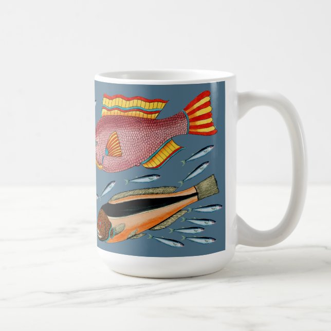 Taza De Café Los pescados grandes comen los pequeños pescados (Derecha)