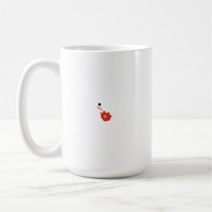 Taza De Café Los pétalos de geranio rojo se representan en una 