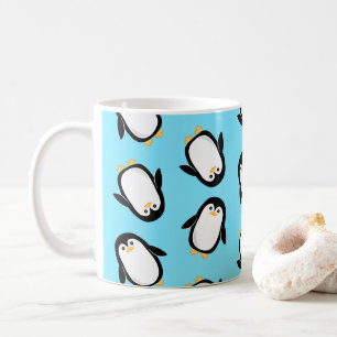 Taza De Café Los pingüinos lindos del bebé helaron té o hela