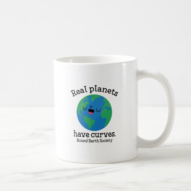 Taza De Café Los Planetas Reales Tienen Curvas (Derecha)