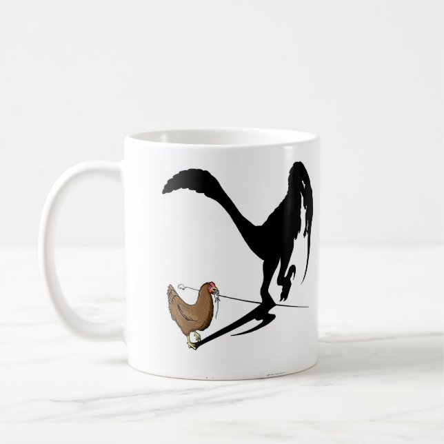 Taza De Café Los pollos recuerdan (Personalizado de los dinosau (Izquierda)