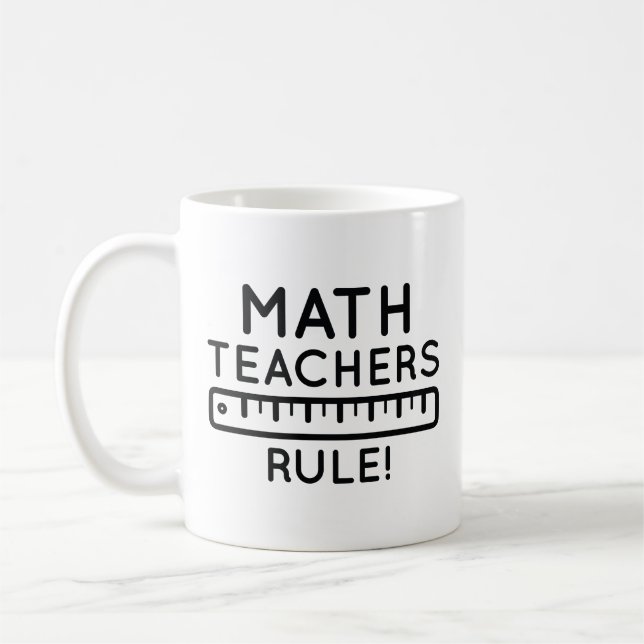Taza De Café Los profesores de matemáticas mandan (Izquierda)