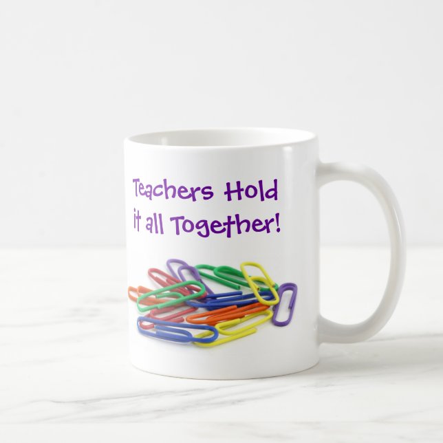 Taza De Café Los profesores lo sostienen juntos clips (Derecha)