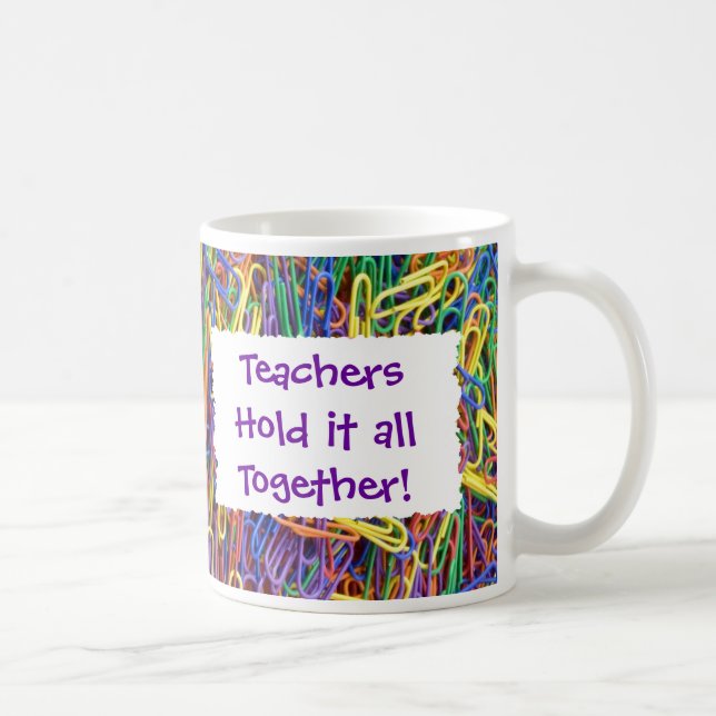 Taza De Café Los profesores lo sostienen juntos clips (Derecha)