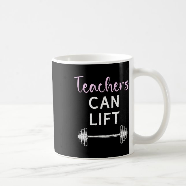 Taza De Café Los profesores pueden levantar divertidos entrenam (Derecha)