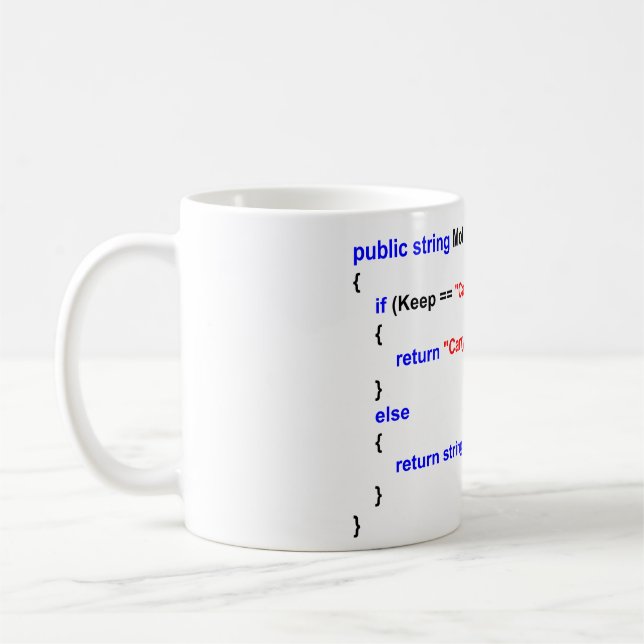 Taza De Café Los programadores mantienen tranquilo y continúan (Izquierda)